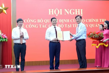 Đồng chí Vương Quốc Tuấn được chỉ định giữ chức Bí thư Tỉnh ủy Quảng Trị 