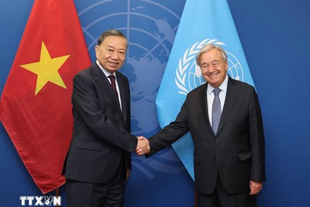 Tổng Bí thư, Chủ tịch nước Tô Lâm gặp Tổng Thư ký Liên hợp quốc António Guterres