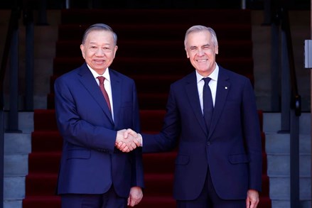 Tổng Bí thư, Chủ tịch nước Tô Lâm hội đàm với Thủ tướng Canada Mark Carney 