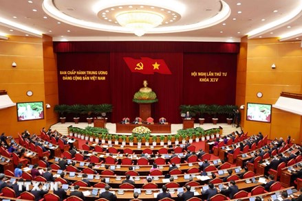 Thông cáo báo chí về ngày làm việc thứ ba Hội nghị lần thứ tư Ban Chấp hành Trung ương Đảng khóa XIV 