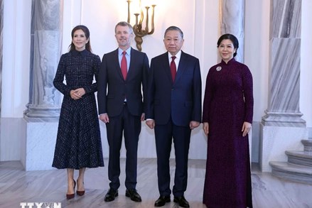 Tổng Bí thư, Chủ tịch nước Tô Lâm và Phu nhân hội kiến Nhà Vua Đan Mạch và Hoàng hậu