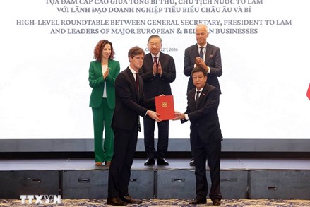 Tổng Bí thư, Chủ tịch nước Tô Lâm dự tọa đàm cấp cao với lãnh đạo doanh nghiệp tiêu biểu châu Âu và Bỉ