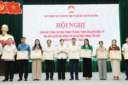 Bắc Ninh tổng kết công tác MTTQ tham gia bầu cử đại biểu Quốc hội khóa XVI và đại biểu HĐND các cấp