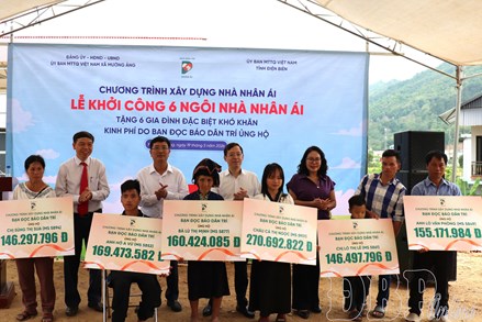 Điện Biên: Xây dựng 6 nhà nhân ái cho hộ khó khăn