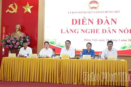 Phú Thọ: Ủy ban MTTQ Việt Nam xã Hùng Việt, tỉnh Phú Thọ tổ chức Diễn đàn “Lắng nghe dân nói”