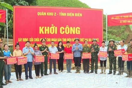 Khởi công xây dựng nhà ở cho người dân Điện Biên bị thiệt hại do mưa lũ