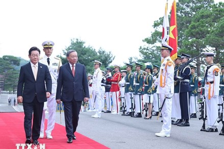 Lễ đón Tổng Bí thư Tô Lâm và Phu nhân thăm cấp Nhà nước Đại Hàn Dân Quốc