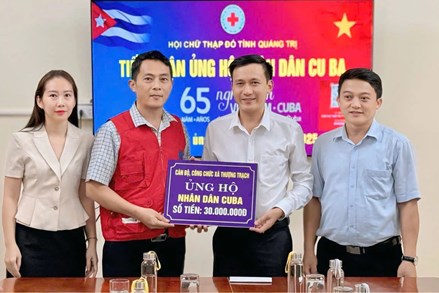 Xã Thượng Trạch ủng hộ Nhân dân Cuba 30 triệu đồng