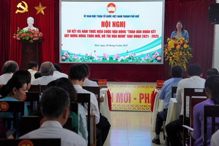 Hội nghị sơ kết 05 năm thực hiện Cuộc vận động “Toàn dân đoàn kết xây dựng nông thôn mới, đô thị văn minh” (giai đoạn 2021 - 2025)
