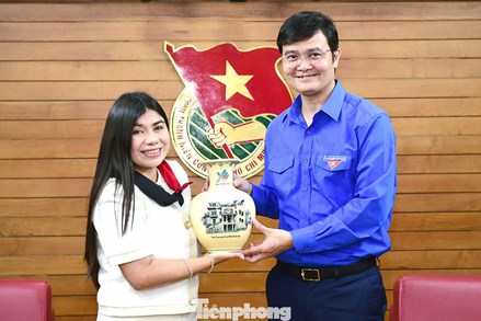 Phó Chủ tịch UBTƯ MTTQ Việt Nam, Bí thư thứ nhất Trung ương Đoàn Bùi Quang Huy tiếp Bộ trưởng Thanh niên Nicaragua