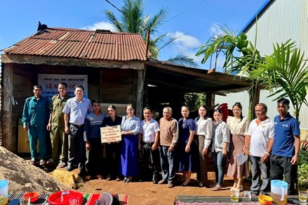 Đắk Lắk: Khởi công xây dựng nhà đại đoàn kết cho hộ nghèo tại xã Krông Năng