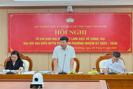 Ban Thường trực Ủy ban MTTQ Việt Nam TP Hà Nội làm việc với 6 phường về công tác đại hội