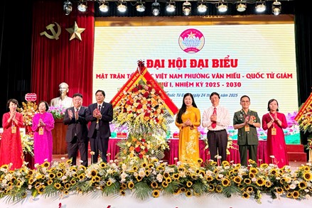 Hà Nội: Đại hội đại biểu Ủy ban Mặt trận Tổ quốc Việt Nam phường Văn Miếu - Quốc Tử Giám lần thứ I, nhiệm kỳ 2025 - 2030