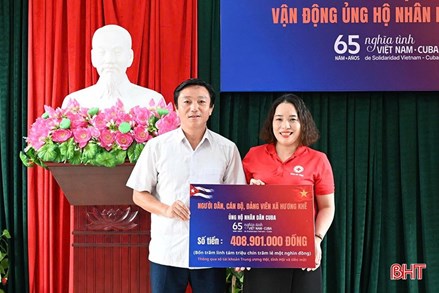 Hà Tĩnh: Hội Chữ thập đỏ tỉnh tiếp nhận hơn 851 triệu đồng ủng hộ nhân dân Cuba 