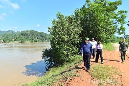 Tuyên Quang: Phó Bí thư Tỉnh ủy, Chủ tịch Ủy ban MTTQ tỉnh Ma Thế Hồng kiểm tra công tác quản lý đê điều