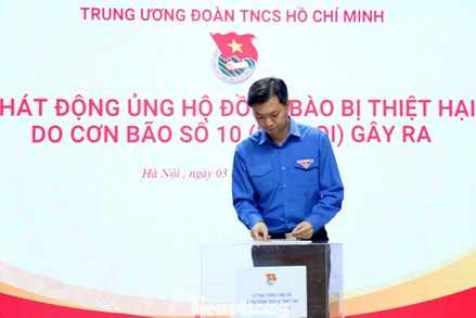 Trung ương Đoàn phát động ủng hộ đồng bào bị thiệt hại do bão số 10
