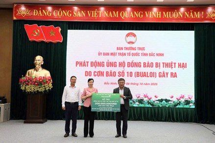 Bắc Ninh: Uỷ ban MTTQ Việt Nam tỉnh phát động ủng hộ đồng bào bị thiệt hại do bão số 10 