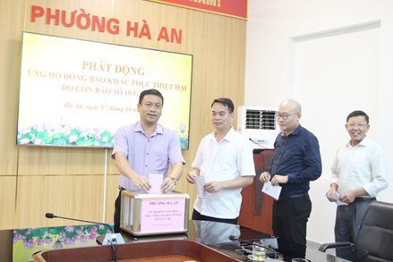 Quảng Ninh: Ủy ban MTTQ Việt Nam phường Hà An phát động quyên góp, hỗ trợ đồng bào bị ảnh hưởng bởi bão số 10