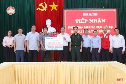 Các địa phương, tổ chức hỗ trợ Hà Tĩnh khắc phục hậu quả bão lũ