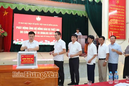 Hưng Yên: Uỷ ban MTTQ Việt Nam xã Hồng Quang phát động ủng hộ đồng bào bị thiệt hại do bão số 10 