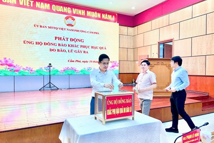 Quảng Ninh: Uỷ ban MTTQ Việt Nam tỉnh phát động ủng hộ đồng bào các tỉnh bị thiệt hại bão số 10, 11