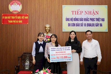 Đà Nẵng: Uỷ ban MTTQ Việt Nam thành phố tiếp nhận gần 2 tỷ đồng ủng hộ đồng bào bị thiệt hại do bão số 10