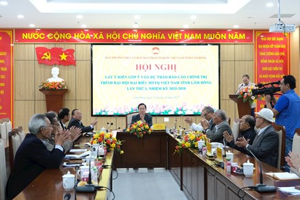 Ủy ban MTTQ Việt Nam tỉnh Lâm Đồng lấy ý kiến góp ý văn kiện Đại hội lần thứ I