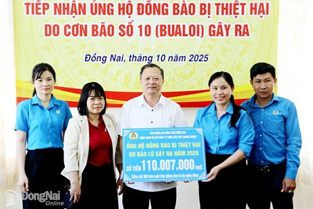 Đồng Nai: Ủy ban MTTQ Việt Nam tỉnh tiếp nhận ủng hộ đồng bào khắc phục hậu quả thiên tai