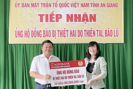 Ủy ban MTTQ Việt Nam tỉnh An Giang tiếp nhận trên 5 tỷ đồng hỗ trợ đồng bào bị thiệt hại do thiên tai, bão lũ