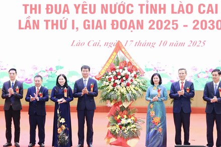 Phó Chủ tịch Ủy ban Trung ương MTTQ Việt Nam Nguyễn Thị Tuyến dự Đại hội Thi đua yêu nước tỉnh Lào Cai lần thứ I, giai đoạn 2025 - 2030