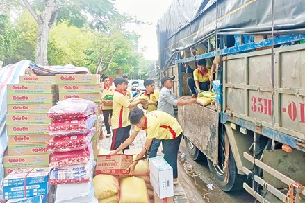 Cần Thơ: Những chuyến xe nghĩa tình hướng về vùng bão lũ