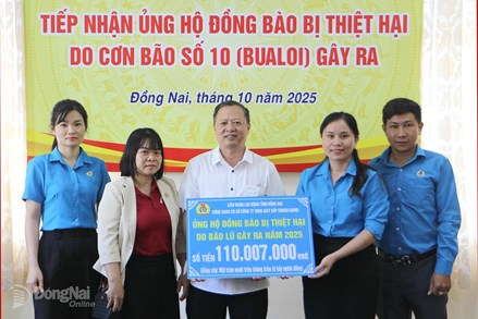 Đồng Nai tiếp nhận hơn 37,5 tỷ đồng ủng hộ đồng bào khắc phục hậu quả thiên tai