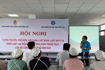 Công đoàn Đắk Lắk phổ biến chính sách, pháp luật cho gần 400 đoàn viên, người lao động
