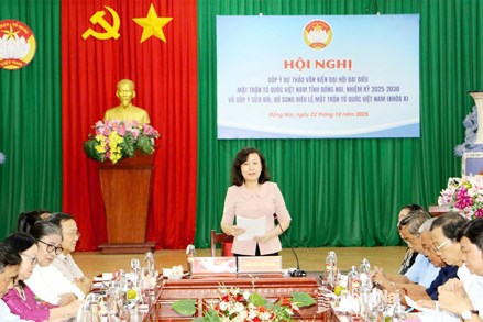Đồng Nai: Góp ý dự thảo văn kiện Đại hội Mặt trận tỉnh Đồng Nai nhiệm kỳ 2025-2030