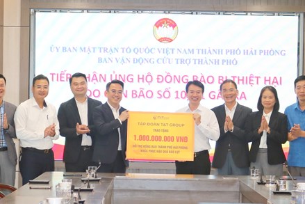 Hải Phòng: Ủy ban MTTQ Việt Nam tỉnh tiếp nhận hơn 1,4 tỷ đồng ủng hộ đồng bào bị thiệt hại do bão, lũ