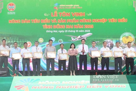 32 nông dân tiêu biểu và 43 sản phẩm nông nghiệp tiêu biểu được Hội Nông dân tỉnh Đồng Nai vinh danh