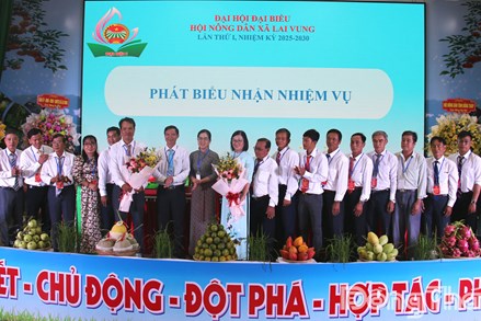 Đồng Tháp: Đại hội đại biểu Hội Nông dân xã Lai Vung và xã Phong Hoà lần thứ I, nhiệm kỳ 2025 - 2030 