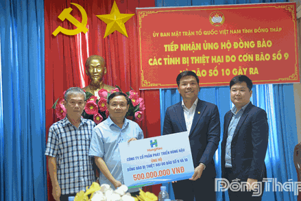 Đồng Tháp: Ủy ban MTTQ Việt Nam tỉnh tiếp nhận ủng hộ hơn 620 triệu đồng cho đồng bào bị thiệt hại do bão lũ