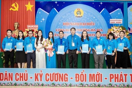 TP Hồ Chí Minh: Hội nghị đại biểu Công đoàn phường Bà Rịa lần thứ I, nhiệm kỳ 2025-2030