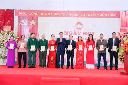 Hà Nội: Ngày hội Đại đoàn kết toàn dân tộc xã Thiên Lộc 