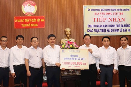 Gần 10 tỷ đồng hỗ trợ Đà Nẵng khắc phục hậu quả do mưa lũ