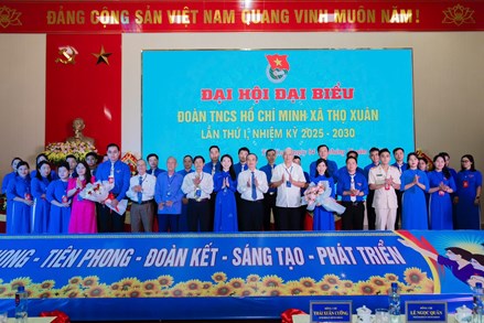 Thanh Hóa: Hoàn thành tổ chức Đại hội đại biểu Đoàn TNCS Hồ Chí Minh cấp xã, phường nhiệm kỳ 2025 - 2030