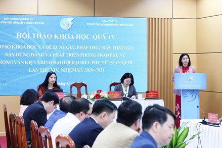 Đề xuất đưa các nội dung về bình đẳng giới và trao quyền cho phụ nữ vào văn kiện Đại hội Đảng XIV