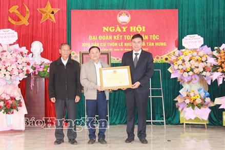 Hưng Yên: Ngày hội Đại đoàn kết toàn dân tộc tại khu dân cư thôn Lê Như Hổ