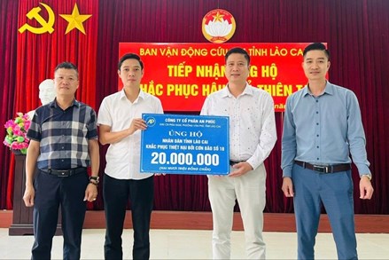 Lào Cai: Ủy ban MTTQ Việt Nam tỉnh đã tiếp nhận hơn 82 tỷ đồng sẻ chia cùng đồng bào Lào Cai khắc phục hậu quả bão số 10