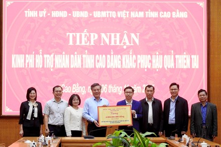 Tỉnh Đồng Nai hỗ trợ 6 tỷ đồng giúp tỉnh Cao Bằng khắc phục hậu quả thiên tai