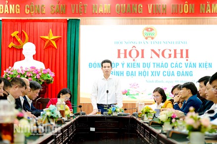 Ninh Bình: Hội Nông dân tỉnh đóng góp ý kiến vào Dự thảo các Văn kiện trình Đại hội XIV của Đảng