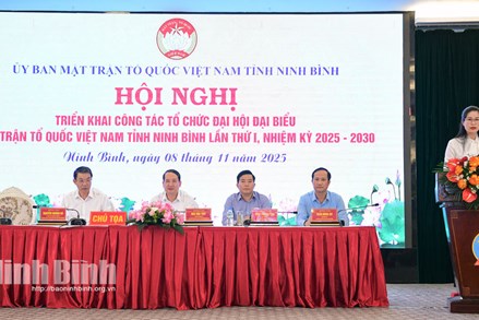 Triển khai công tác tổ chức Đại hội đại biểu MTTQ Việt Nam tỉnh Ninh Bình lần thứ I, nhiệm kỳ 2025-2030
