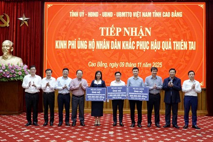 Cao Bằng: Tiếp nhận 2 tỷ đồng kinh phí hỗ trợ khắc phục hậu quả thiên tai từ Bộ Xây dựng
