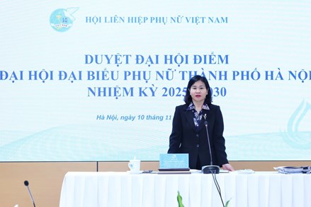 Chủ tịch Hội LHPN Việt Nam duyệt đại hội điểm Đại hội đại biểu phụ nữ thành phố Hà Nội